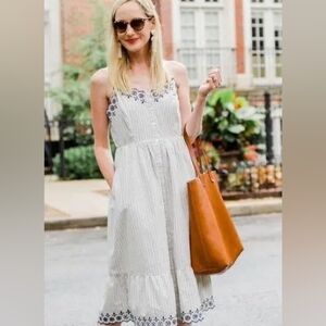 《 Madewell 》Jardin Embroidered Midi Dress
